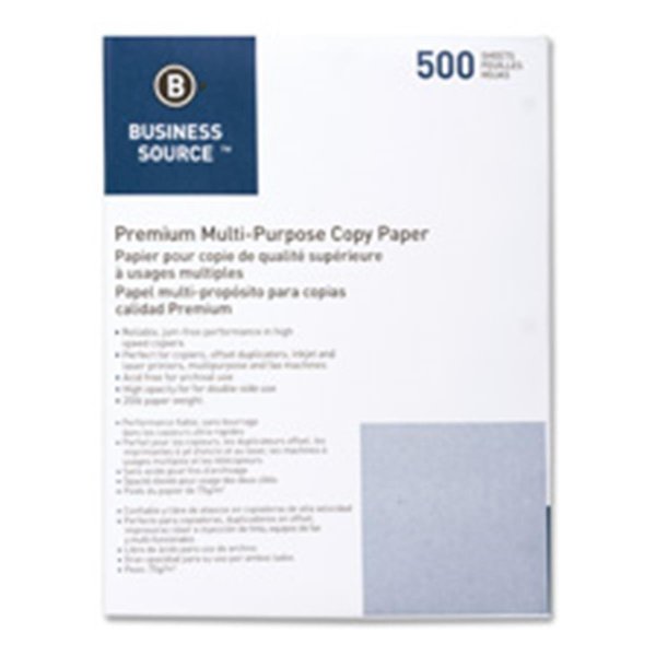 Business Source Multipurpose Paper- 20lb.- 92 Bright- 3HP- 8-.50in.x11in.- 10RM-CT- WE BSN36592
